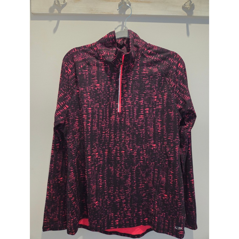 Champion Women's Active Pullover Top Long Sleeve Pink Black Geometric L - Picture 4 of 5